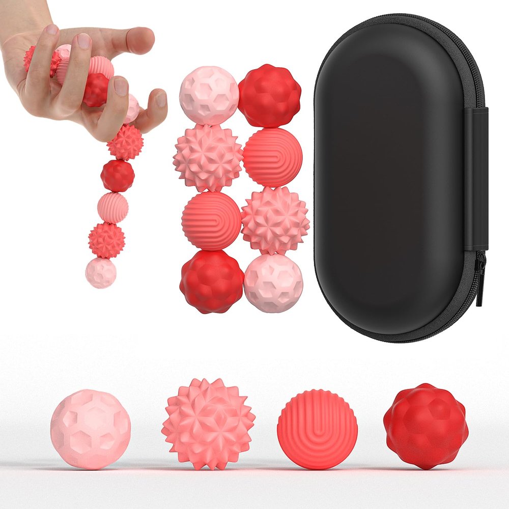 FZChenrry Magnetic Fidget Balls Toys, Silicone Sensory Stress Relief Toy for Adults,Teens with Autism, Anxiety, ADHD, Fidget Magnets & Magnetic Toy Fun Gift