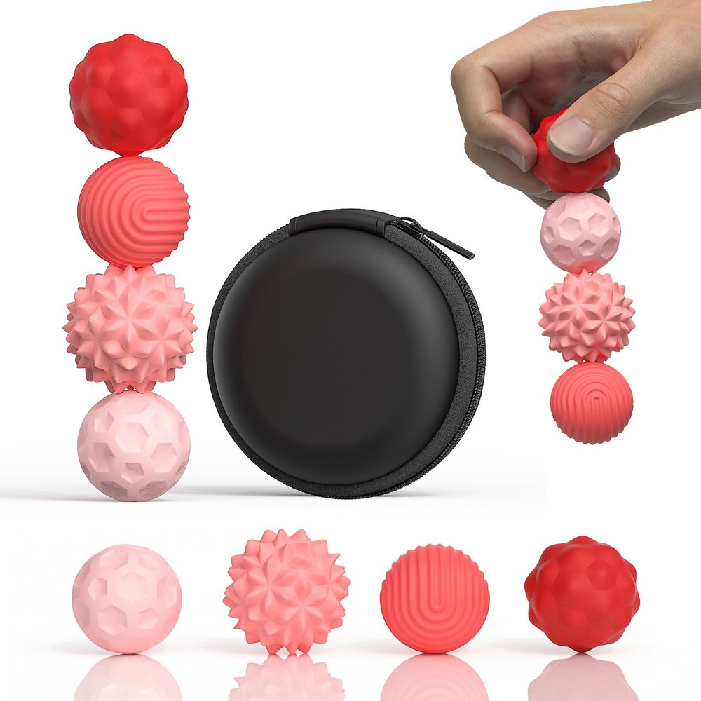 FZChenrry Magnetic Fidget Balls Toys, Silicone Sensory Stress Relief Toy for Adults,Teens with Autism, Anxiety, ADHD, Fidget Magnets & Magnetic Toy Fun Gift