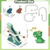 Dinosaur Chasing Race Track Game Set Slide Climb Stairs Toy Roller Coaster Toy with Music Educational Puzzle Playsets Gift for Toddler Kids Boys Girls Age 3 4 5 6 7 8 view 3