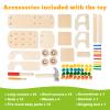 Adena Montessori Real Wood Screwdriver Board Set,Kids Tool Set,Fine Motor Skills Toys,Wooden Montessori Trucks Car Toys Sensory Preschool Activity Learning for 3+ Year Old Kids Toddlers (Real Wood) view 3