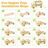 Adena Montessori Real Wood Screwdriver Board Set,Kids Tool Set,Fine Motor Skills Toys,Wooden Montessori Trucks Car Toys Sensory Preschool Activity Learning for 3+ Year Old Kids Toddlers (Real Wood) view 4