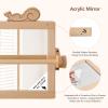 HI BABY MONMENT Montessori Mirror with Bar, Detachable Wooden Frame, Non-Shatter Safety, Wall Mount, Baby Mirror view 3