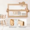 HI BABY MONMENT Montessori Mirror with Bar, Detachable Wooden Frame, Non-Shatter Safety, Wall Mount, Baby Mirror view 4