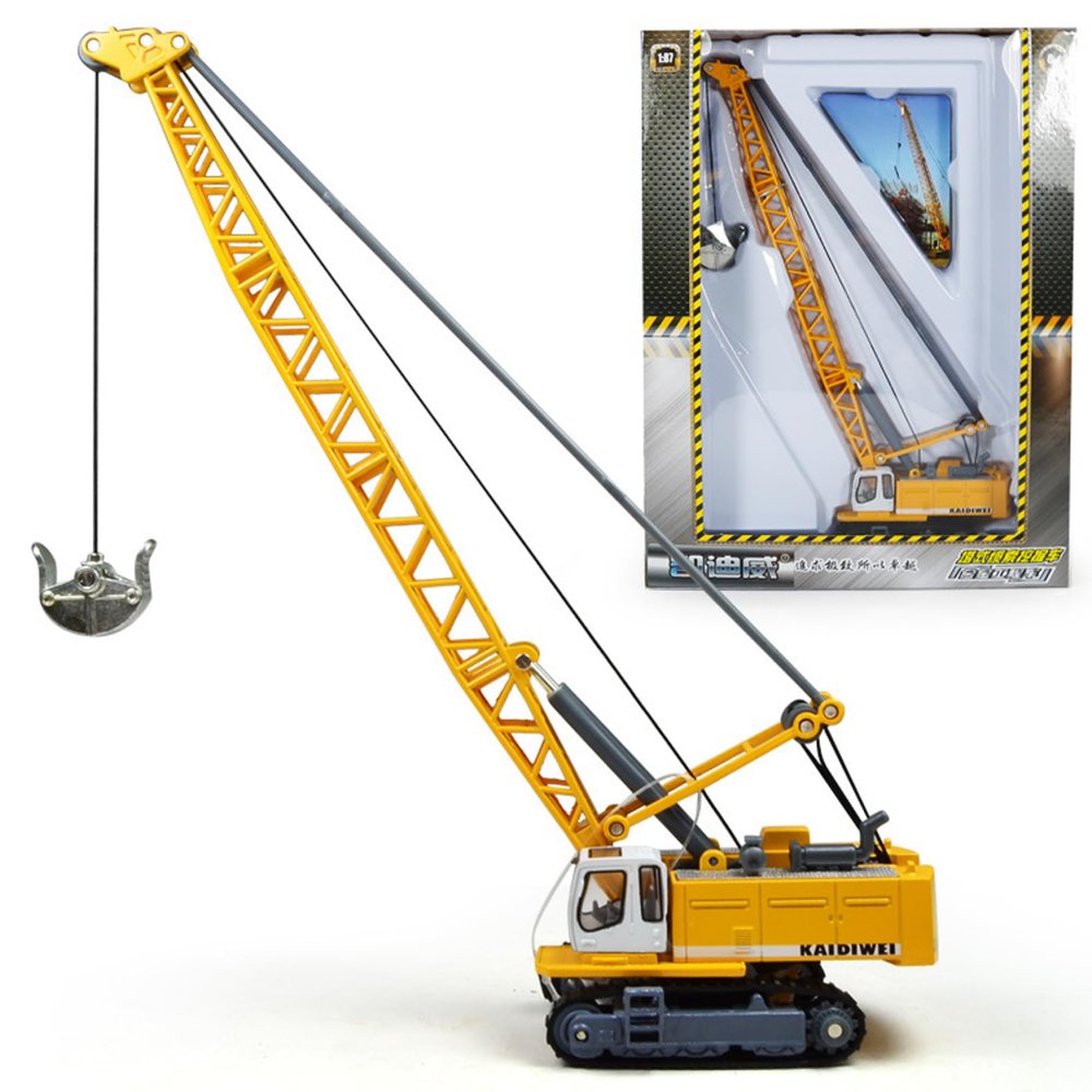 1:87 Ho Scale Tower Cable Crane All-Alloy Tower Cable Excavator Simulated Train Railway Model Scene Decoration Trains Accessories Vehicle Toy Models, Scale Tower Cable Crane