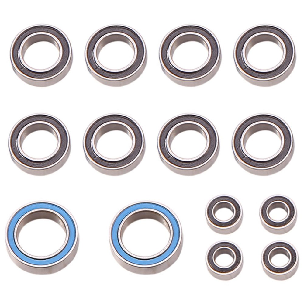 for Tamiya for T3-01 for T301 1/8 RC Dancing Rider Upgrades Parts Accessories 14PCS Rubber Sealed Ball Bearing Kit RC Car Repair Kit