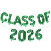 KALOR 16 Inch Green Class of 2026 Banner Balloons, Green Graduation Letters Sign, Grad Foil Letter Number Balloons for Graduation Party Decorations view 1