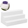 1:12 Dollhouse Stair,Miniature Simulated Doorstep Stair,Mini Model Toy Accessory,Wooden White Stair for Dollhouse (White Steps) view 2