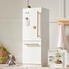 Tiny Land Wooden Toy Fridge with Spacious Storage, Realistic Play Kitchen Refrigerator for Kids Pretend Play with Three Freezer Magnets view 1