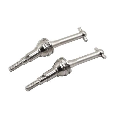 RC Car Accessories Compatible with MJX for Hyper Go 14301 14302 14410 1/14 RC Car Truck Upgrade Parts Accessories 2Pcs Metal CVD Drive Shafts Dog Bone(White)