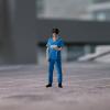 1/32 Doctor Figures 1/32 Scale Models Figurine DIY Layout Scenery Accs 1:32 Doctor Figurine for DIY Projects Dollhouse Decor DIY Scene, Blue Male view 4