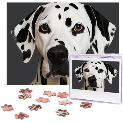 Jigsaw Puzzle 500 Pieces Wooden Puzzle Dalmatian Photo Puzzle Personalized Picture Puzzle for Adult Custom Puzzles Challenging Puzzles for Family Wedding Gift