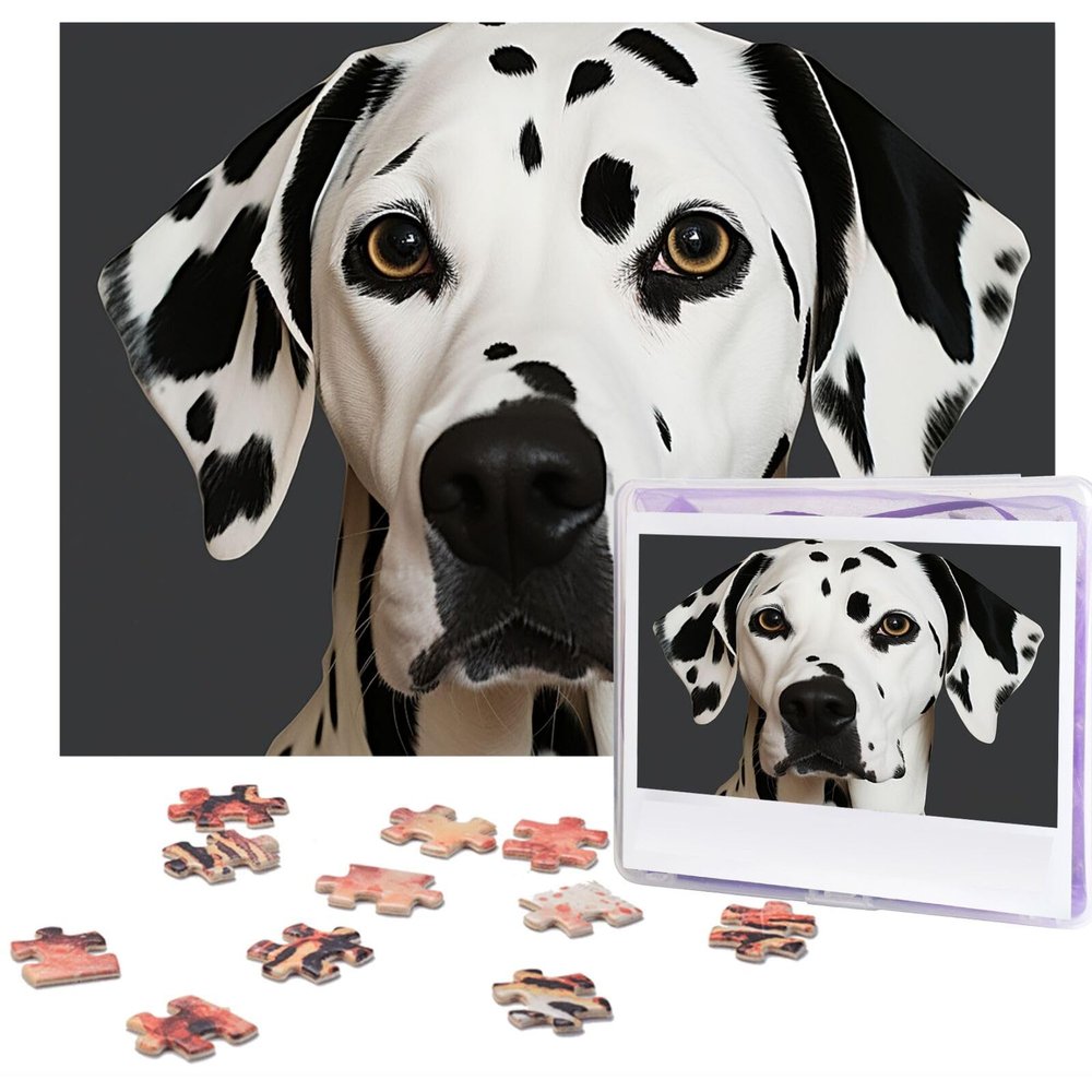 Jigsaw Puzzle 500 Pieces Wooden Puzzle Dalmatian Photo Puzzle Personalized Picture Puzzle for Adult Custom Puzzles Challenging Puzzles for Family Wedding Gift