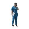 1/32 Doctor Figures 1/32 Scale Models Figurine DIY Layout Scenery Accs 1:32 Doctor Figurine for DIY Projects Dollhouse Decor DIY Scene, Female Blue view 1