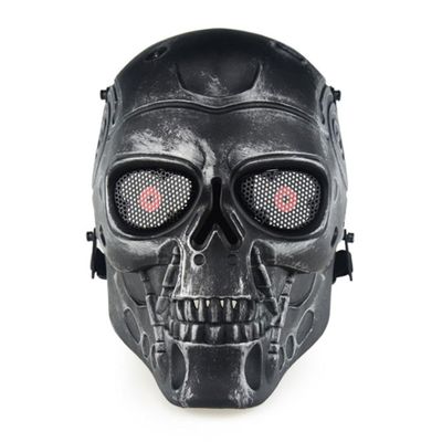 funnyndiy Halloween Cosplay Mask, Punk Full-Face Terminator Thriller Mask Role-Play Costume Prop (Silver Grey)