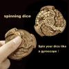 7-in-1 DND Dice Set, Rotate Metal Rotate Dungeons and Dragons DND Compass Dice, Cool RPG Role Playing Table Game DiceBronze view 2
