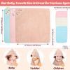 12 PCS Hooded Baby Towels, Soft Baby Towels, Absorbent Baby Bath Towels, 3 PCS Baby Towels, and 9 PCS Baby Washcloths for Newborns, Toddlers, and Kids, 32x32 in Baby Towels with Hood for Boy and Girl view 3