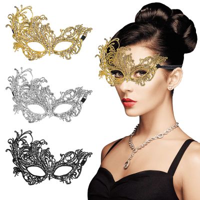 3 Pieces Masquerade Mask for Women, Fancy Dress Masks Lace Face Mask Venetian Masks Mardi Gras Masks, Lace Mask for Ball Party Venetian Masquerade Costume Halloween Masquerade Party(Phoenix Style)