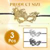 3 Pieces Masquerade Mask for Women, Fancy Dress Masks Lace Face Mask Venetian Masks Mardi Gras Masks, Lace Mask for Ball Party Venetian Masquerade Costume Halloween Masquerade Party(Phoenix Style) view 2