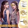 3 Pieces Masquerade Mask for Women, Fancy Dress Masks Lace Face Mask Venetian Masks Mardi Gras Masks, Lace Mask for Ball Party Venetian Masquerade Costume Halloween Masquerade Party(Phoenix Style) view 3
