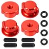 MORLORDY Aluminum Alloy Body Mount Thumb Screws Nuts CNC Thumb Washer Kit for Pro6070-00/6087-00 TRX Slash 2WD/ Slash 4x4/ E-REVO/Summit Upgrade Parts (Red) view 1