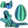 3D Printed Dragon Kids Dinosaur Toys 3D Printed Fidget Toys, Articulated Dragon Egg, 3D Dragon, Home Office Decor Executive Desk Toy 3D Printed Dragon Eggs with Dragon Inside (Blue - Green) view 1
