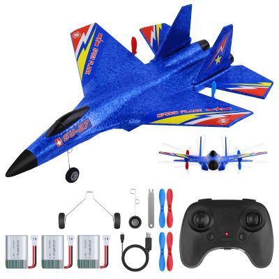 Beffkkip Su27 RC Plane, Remote Control Airplane, 2.4Ghz Ultra Long Endurance Raptor RC Fighter Jet Toy Airplanes for Kids Beginners Boys Girls