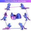 3D Printed Dragon Kids Dinosaur Toys 3D Printed Fidget Toys, Articulated Dragon Egg, 3D Dragon, Home Office Decor Executive Desk Toy 3D Printed Dragon Eggs with Dragon Inside (Rose - Blue) view 4