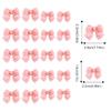 20 Pcs Bowknot Cupcake Toppers Glitter Pink Bow Cake Picks Bridal Engagement Wedding Baby Shower Birthday Party Theme Decoration Supplies (pink-1) view 2
