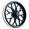 BeaxTurbo Racing Upgrade parts CNC Aluminum Front wheel hub-Blue Rocket design for losi promoto mx 1/4 (black) view 1