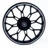 BeaxTurbo Racing Upgrade parts CNC Aluminum Front wheel hub-Blue Rocket design for losi promoto mx 1/4 (black) view 2