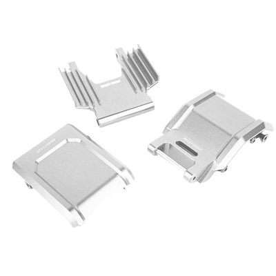 BeaxTurbo Racing Upgrade Parts CNC Aluminum 7075 Crash Structure/Pull Rod Knuckle/Skid PLT for losi pro Moto mx 1/4 (Silver)