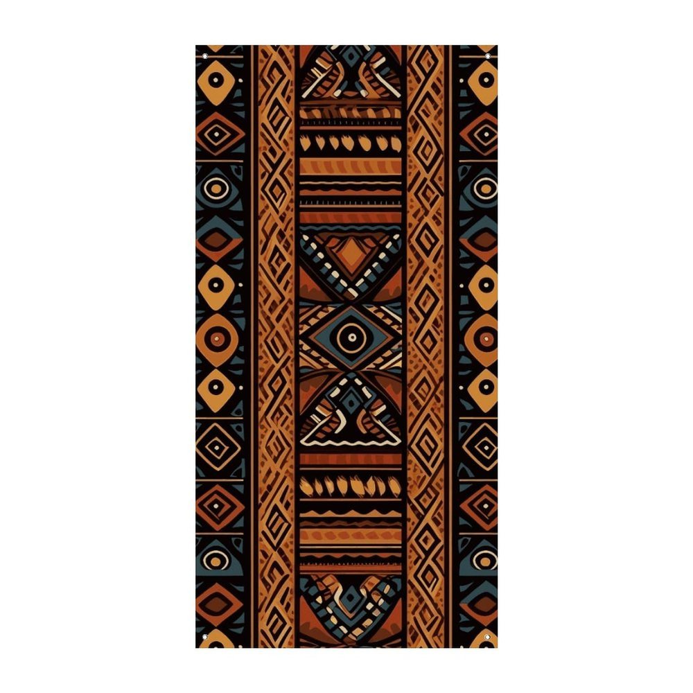 FZMVSQH Traditional African Design Pattern Printed Custom Banners And Signs Personalized Banner Front Door Banner Background Custom Tapestry Personalized Wall Decor Backdrop Poster 70 * 35.4 Inch