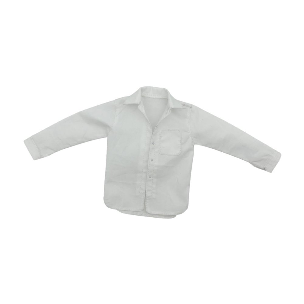 1/6 Scale Male Casual Shirt Clothing, Dress up Costume Accessory, Handmade Doll Clothes for 12" Figures Body, White