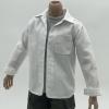 1/6 Scale Male Casual Shirt Clothing, Dress up Costume Accessory, Handmade Doll Clothes for 12" Figures Body, White view 4
