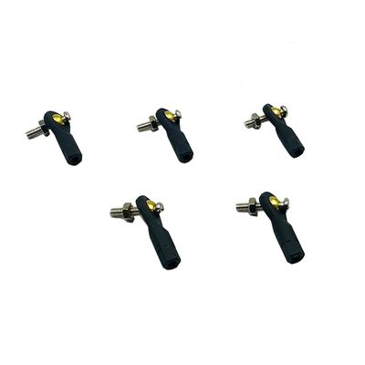 5PCS M3X27mm Lever Steering Linkage Tie Rod End Ball Head End with Screw and Nuts for RC Airplane Plane Helicopter Aircraft DIY Model Toy Parts (M3x27mm)