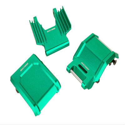 BeaxTurbo Racing Upgrade Parts CNC Aluminum 7075 Crash Structure/Pull Rod Knuckle/Skid PLT for losi pro Moto mx 1/4 (Green)