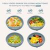 Qyeejong Silicone Suction Bowls for Baby Toddler - BPA Free Silicone Bowl and Spoon Set for Baby Led Weaning & Self Feeding - Toddler Sticky Dishes, Microwave & Dishwasher Safe view 3