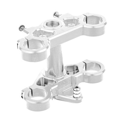 BeaxTurbo Racing Upgrade Parts CNC Aluminum7075# Triple Clamp Set for LOSI Promoto MX 1/4 LOS264004 (Silver)