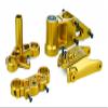 BeaxTurbo Racing Upgrade Parts CNC Aluminum7075 Front Bulkhead&Triple Clamp Set for LOSI Promoto MX 1/4 (Gold) view 1
