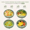 Qyeejong Silicone Suction Bowls for Baby Toddler - BPA Free Silicone Bowl and Spoon Set for Baby Led Weaning & Self Feeding - Toddler Sticky Dishes, Microwave & Dishwasher Safe view 3