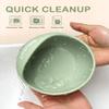 Qyeejong Silicone Suction Bowls for Baby Toddler - BPA Free Silicone Bowl and Spoon Set for Baby Led Weaning & Self Feeding - Toddler Sticky Dishes, Microwave & Dishwasher Safe view 4