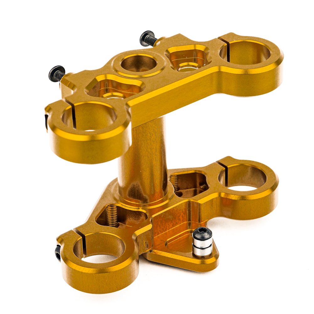 BeaxTurbo Racing Upgrade Parts CNC Aluminum7075# Triple Clamp Set for LOSI Promoto MX 1/4 LOS264004 (Gold)