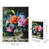 Wooden Puzzle - The Glory of Summertime Colorful Flowers in Vase Wooden Puzzles for Adults 500 Pieces Challenge PuzzlesEducational GamesFamily PuzzlesUnique Gifts for Wall Art view 2