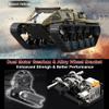 WPLDEWAN RC Tank Car 1/16 Scale Remote Control Tank Off Road RC Crawler 4WD RTR 360Rotating Drifting Dual Motor Gearbox Proportional Control Tracked Military Truck Hobby Toy for Adult view 4