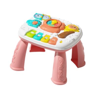 EHJRE Baby Activity Table Music Learning Table Toy, Pink