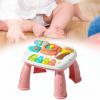 EHJRE Baby Activity Table Music Learning Table Toy, Pink view 2