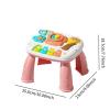 EHJRE Baby Activity Table Music Learning Table Toy, Pink view 4