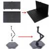 4-Pieces Model Kit Display Stand and Runner Storage System with Action Base, Suitable for Model Stand Action Figure Stand and HG, MG and RG Model Character Display StandBlack.(Combination Set) view 4