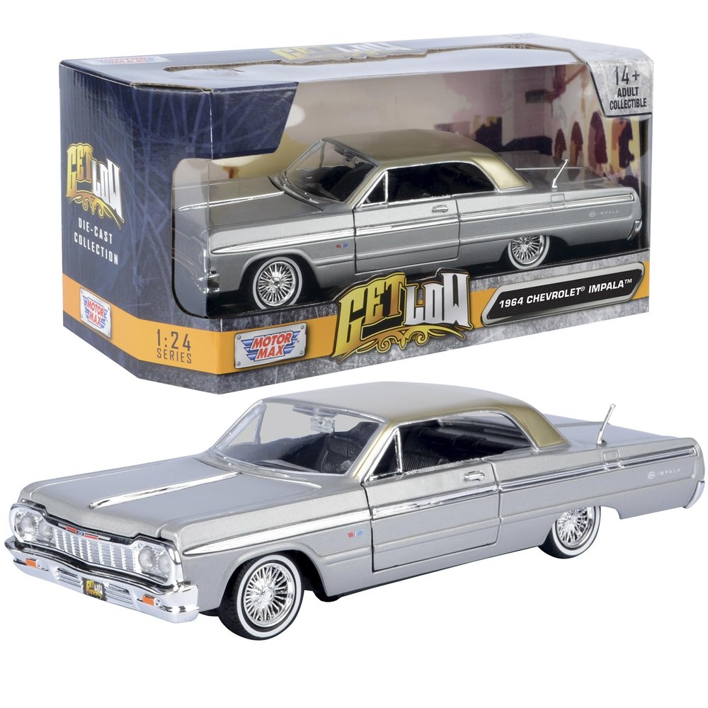 Motormax 1964 Chervolet Impala Get Low Series 1/24 Diecast Model Lowrider car