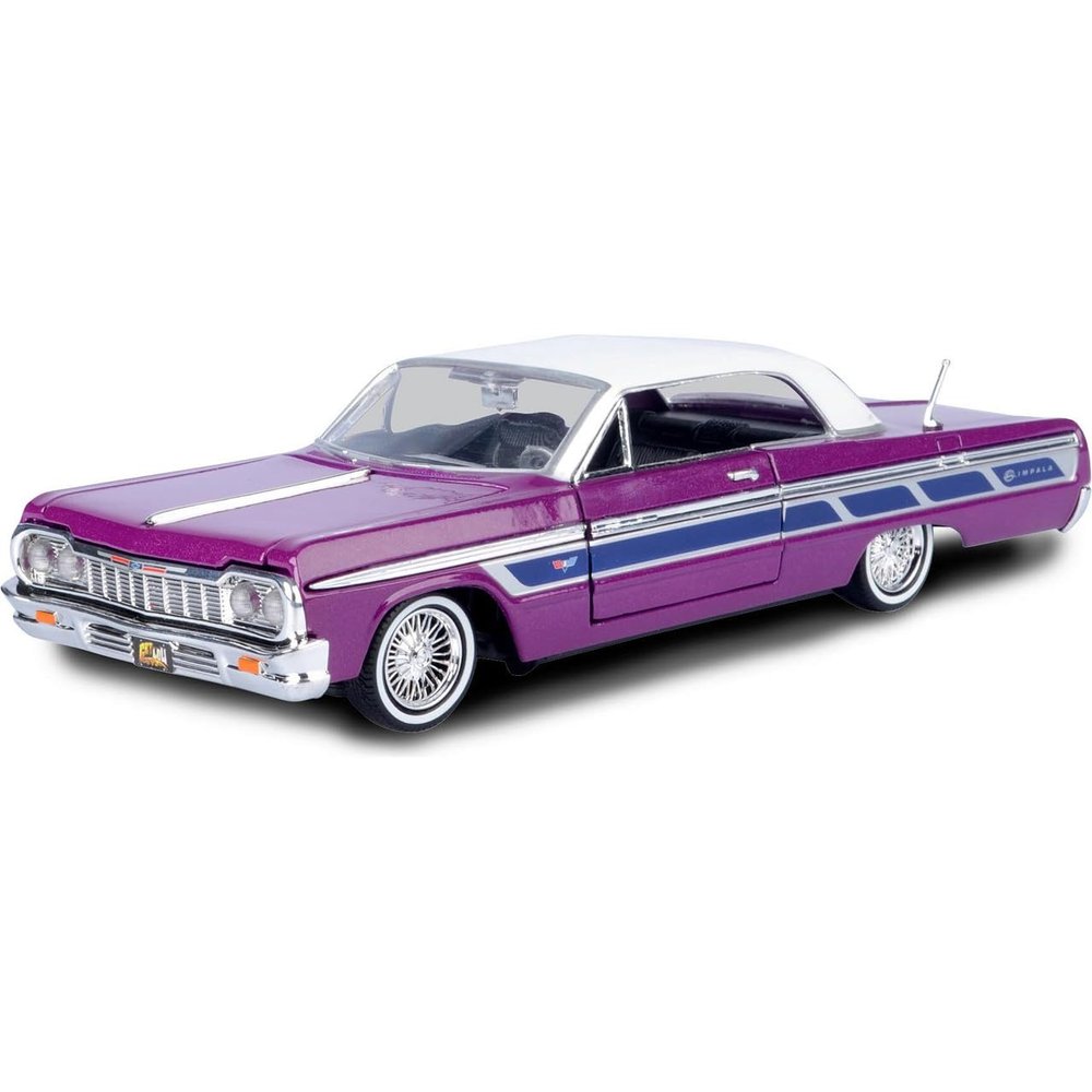 1964 Chevrolet Impala Purple 1/24 Diecast Lowrider car
